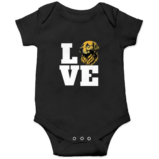 Love Dog Text Design Onesies