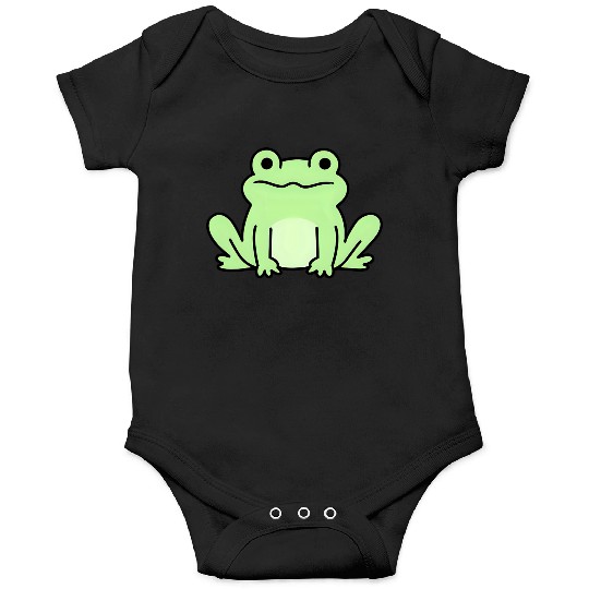 Lime Green Cartoon Frog Design Onesies