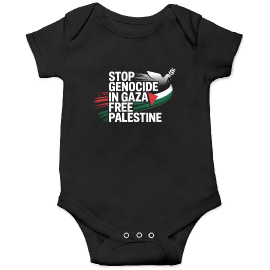 Free Palestine Now – End Genocide in Gaza Onesies