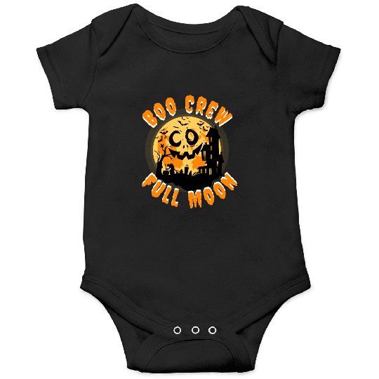 Halloween Boo Crew Full Moon Onesies