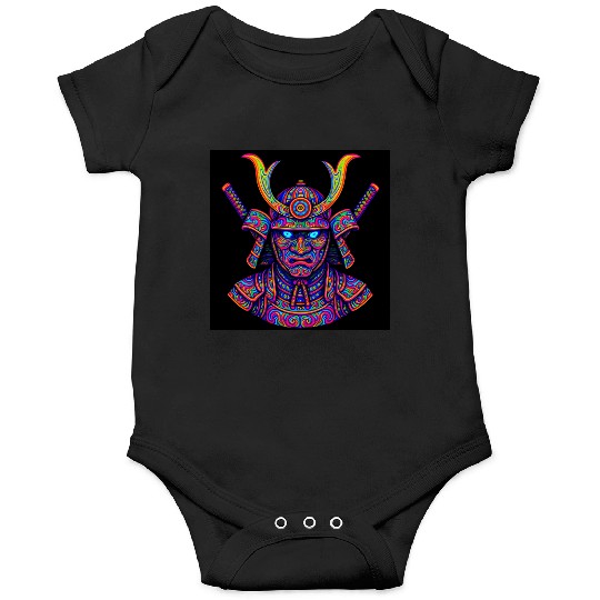 Neon Samurai Warrior Psychedelic Onesies