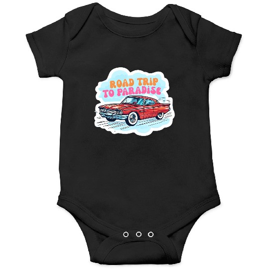 Vintage Classic Car Road Trip Design Onesies