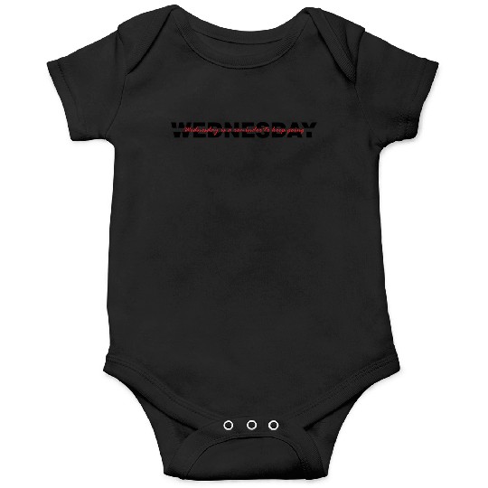 Wednesday Typography - Black Version Onesies