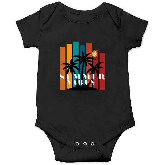 Tropical Sunset Summer Vibes Design Onesies