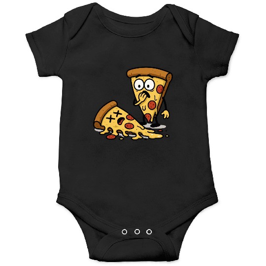 Pizza Slice Cartoon Expression Onesies