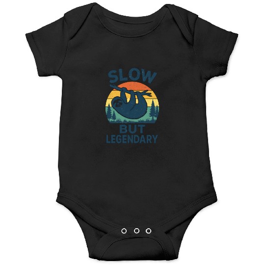 Legendary Sloth Sunset Illustration Onesies