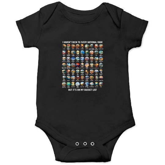 All US National Park Checklist Bucket List Onesies