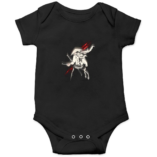 Futuristic Samurai Warrior Illustration Onesies
