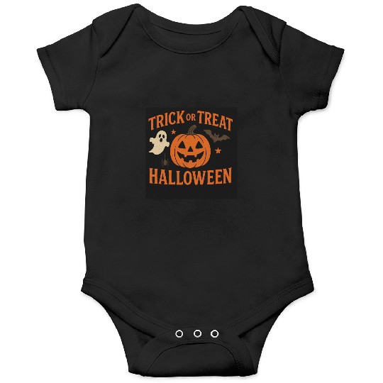 Halloween Trick or Treat Pumpkin Design Onesies