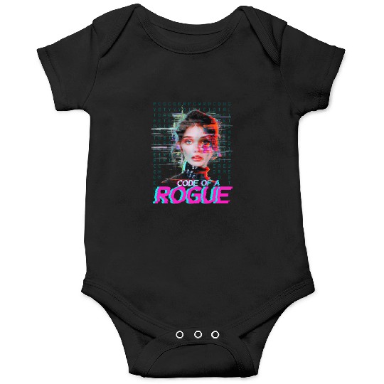 Futuristic Digital Rogue Illustration Onesies