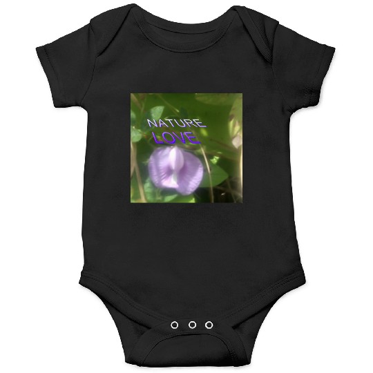 Nature Love with Purple Flower Art Onesies