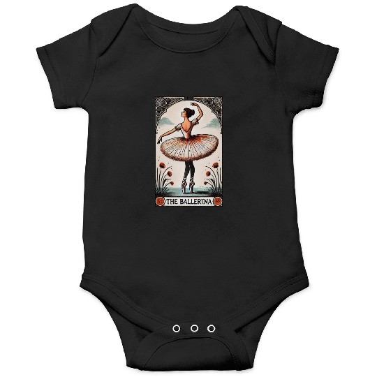 Elegant Ballerina Tarot Card Illustration Onesies