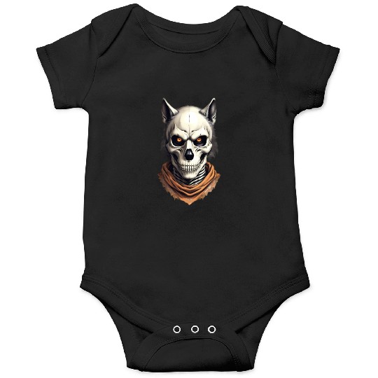 Mystic Werewolf Skull Illustration Onesies
