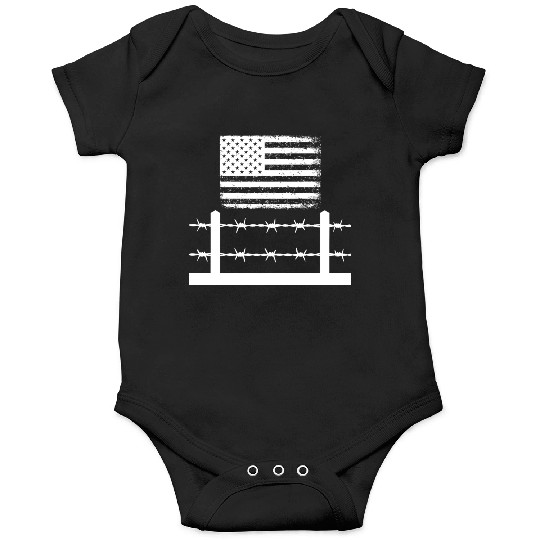 Barbed wire America Onesies