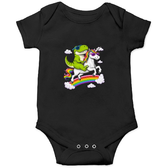 T-Rex Dinosaur Riding Unicorn Onesies