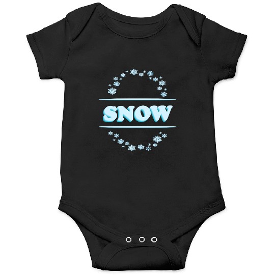 Snowflake Circle Winter Design Onesies
