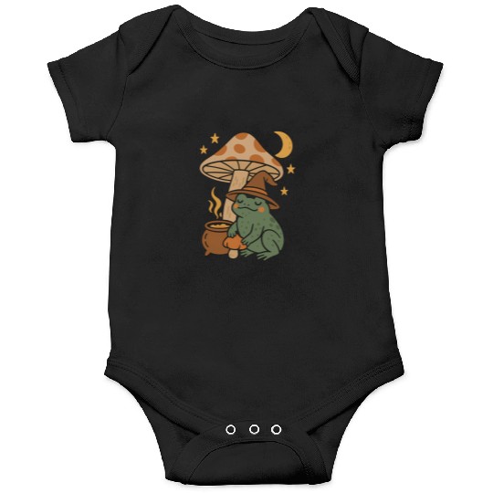 Witch Frog with Mushroom and Night Sky Onesies