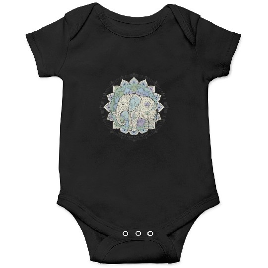 Elephant Mandala Mindfulness Design Onesies