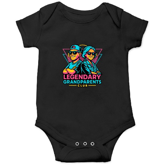 Legendary Grandparents Retro Neon Onesies