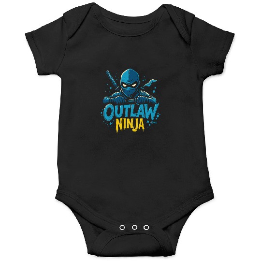 Outlaw Ninja Cartoon Design Onesies