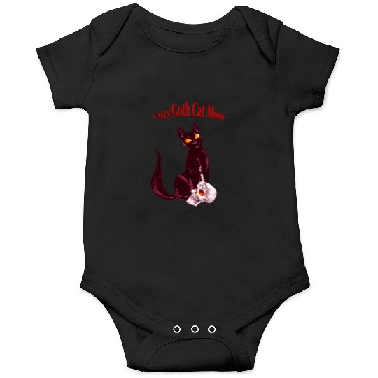 Cozy Gothic Cat Mom Onesies