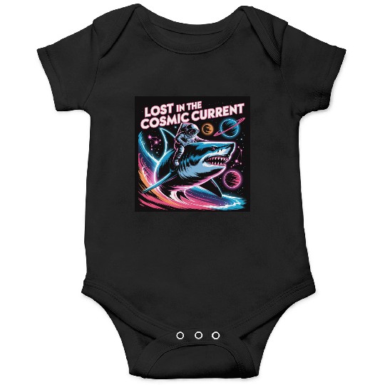 Cosmic Adventurer Shark Print Onesies