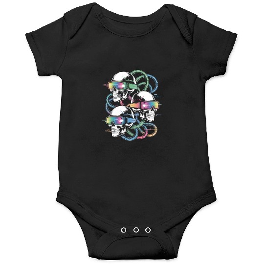 VR Skeleton Head Circuit Vision Streetwear Onesies