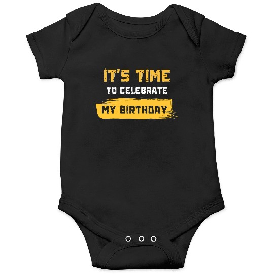 Birthday Celebration Bold Typography Design Onesies