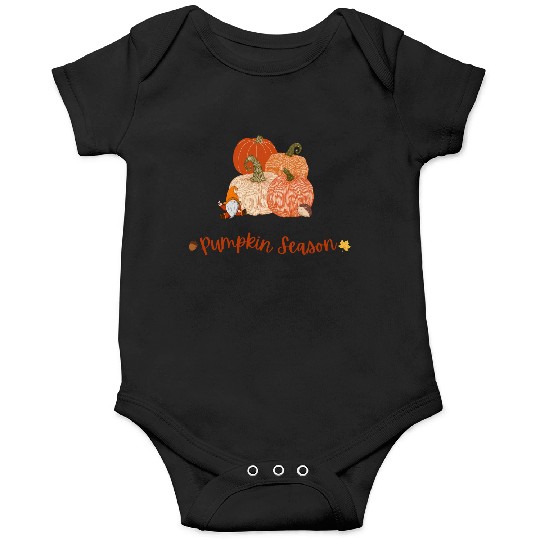 Autumn Pumpkin Harvest Illustration Onesies