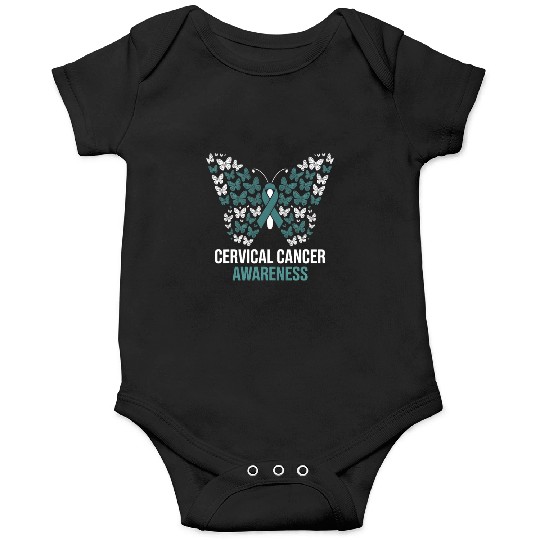 Cervical Cancer Awareness Butterfly Design Onesies