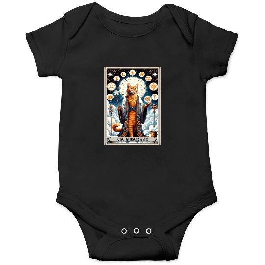 Orange The Ginger Cat Tarot Card Cat Onesies