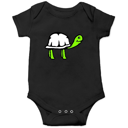 Turtle with long neck smiles happily and cheerful Onesies