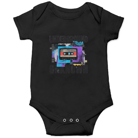 Underground Cassette Tape Urban Art Onesies