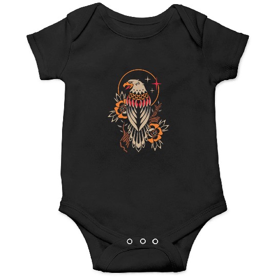 Celestial Eagle Tattoo Design Onesies