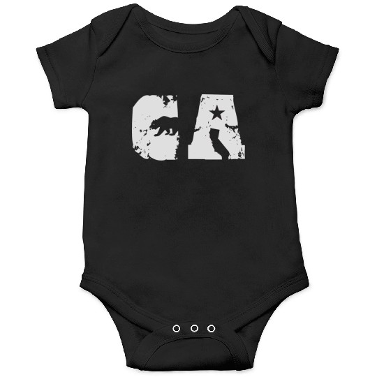 California Bear State Abbreviation Onesies