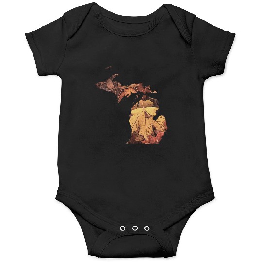 Michigan Autumn Fall Leaves Onesies