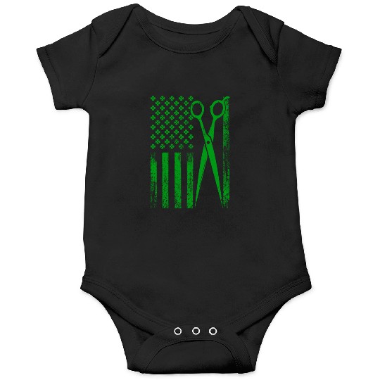 Hair stylist - Hair stylist flag Onesies for american