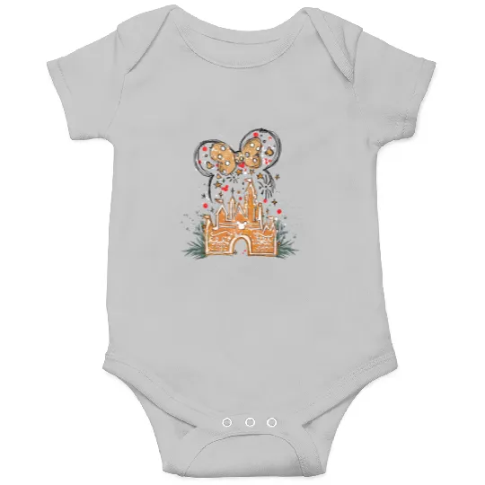 Disney Gingerbread Castle Onesies, Christmas Castle Onesies