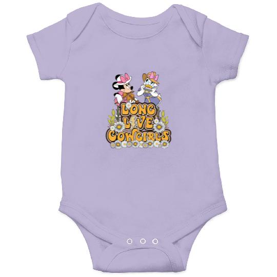 Disney Long Live Cowgirls Let's Go Girls Minnie Daisy Onesies, Retro Western Country Howdy Onesies