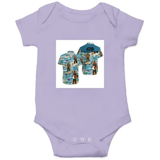 Personalized Disney Star Wars Hawaii Onesies, Star Wars Button Onesies