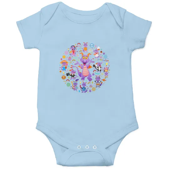 Disney Epcot Figment Onesies, Epcot Figment Onesies, Floral Epcot Onesies