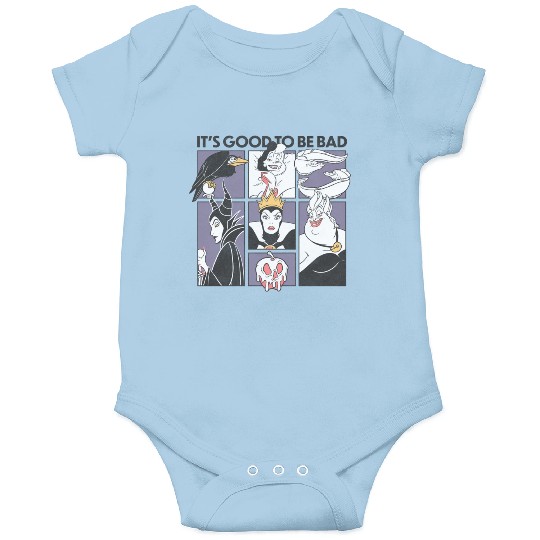 Disney Villains Group Grid It's Good To Be Bad Onesies, Villain Group Onesies, Disneyland Villain Onesies