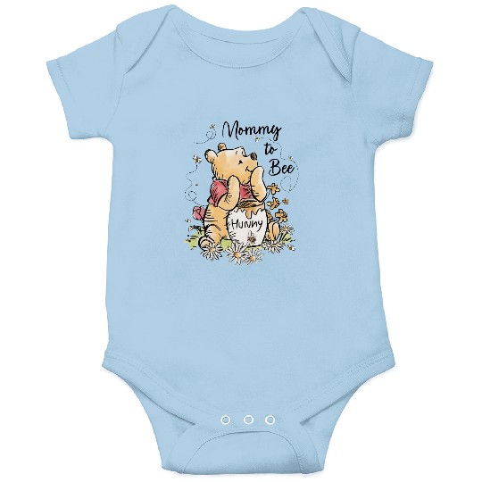 Floral Disney Winnie The Pooh Mommy To Bee Onesies