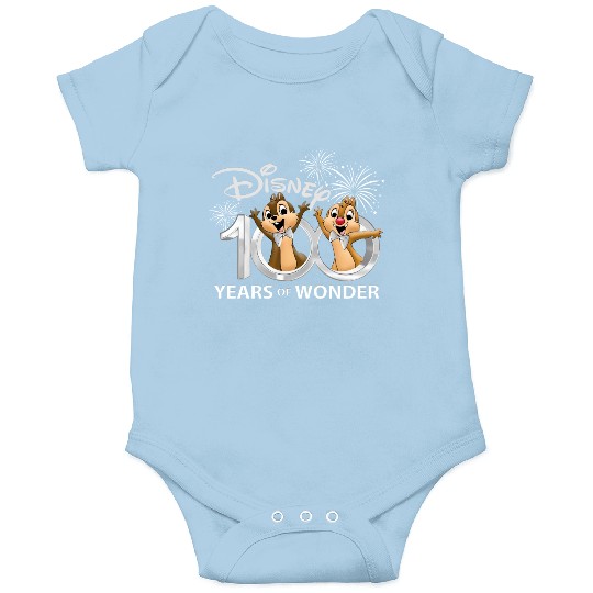 Chip and Dale Disney 100th Anniversary Onesies, Disney 100 Years Of Wonder Onesies