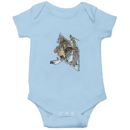 Retro 90s Disney Peter Pan Darling Flight Neverland Onesies, Disney Never land map