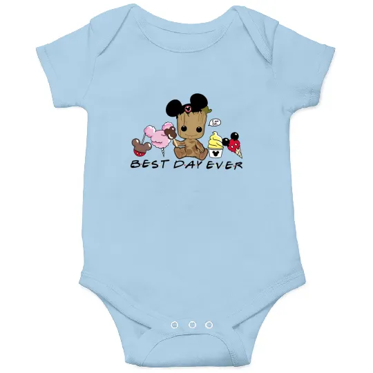 Groot Best day ever Onesies, Disney snacks Onesies, Cute Baby Groot Disney trip Onesies, Disney world