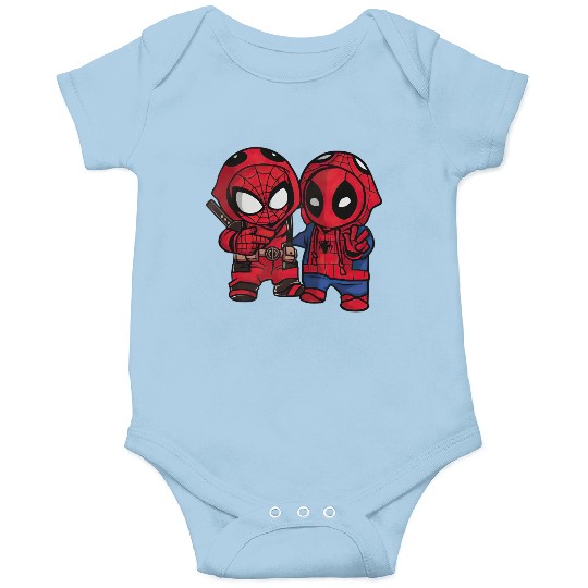 Marvel Spider-man And Deadpool Cosplay Cute Friends Unisex Onesies, Disneyland Family Vacation