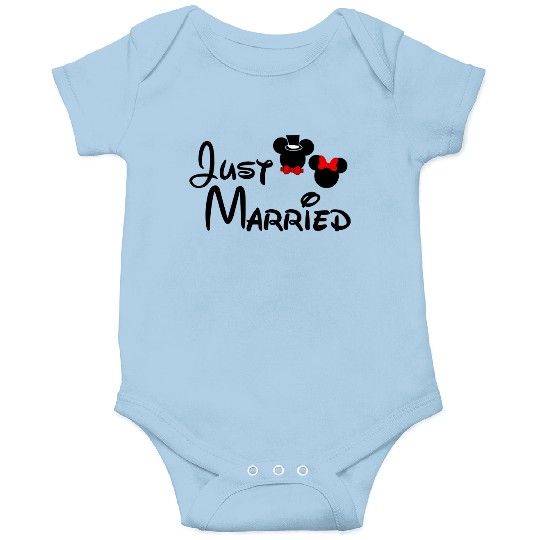 Just Married Onesies, Disney Onesies, Couple Onesies, Disneyland Wedding Gift Onesies