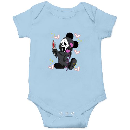 Disney Mickey Scream No You Hang Up Onesies, Mickey Ghost Scream Ghostface Phone Call Onesies