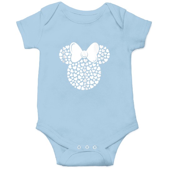 Disney Minnie Mouse Icon Filled with White Heart Onesies